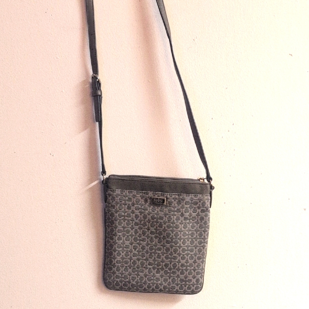 Coach Madison Op Art Needlepoint Swing Pack Crossbody Bag